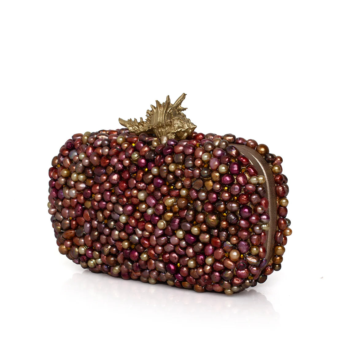GOLDEN MUREX LOULOU BRONZE BOX CLUTCH