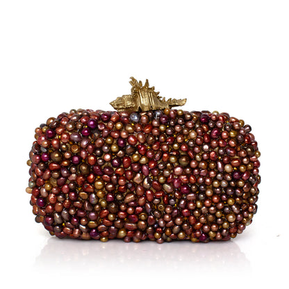 GOLDEN MUREX LOULOU BRONZE BOX CLUTCH