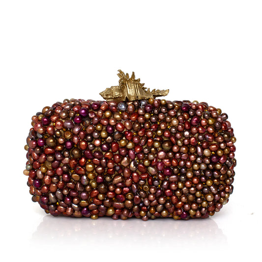 GOLDEN MUREX LOULOU BRONZE BOX CLUTCH