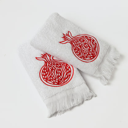 THE POMEGRANATE HAND TOWELS