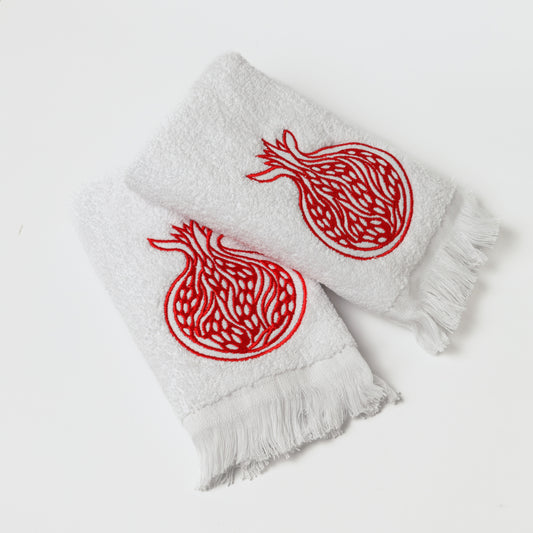 THE POMEGRANATE HAND TOWELS