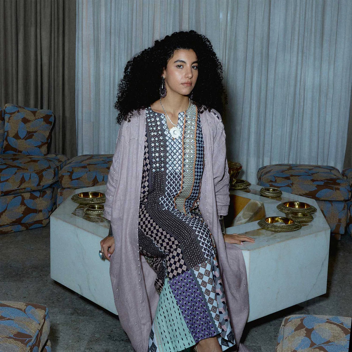 NOMAD PASTEL AMAL DRESS