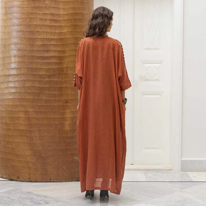 PEARL DROPS ON PALM RUST ABAYA