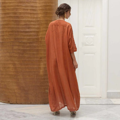 PEARL DROPS ON PALM RUST ABAYA