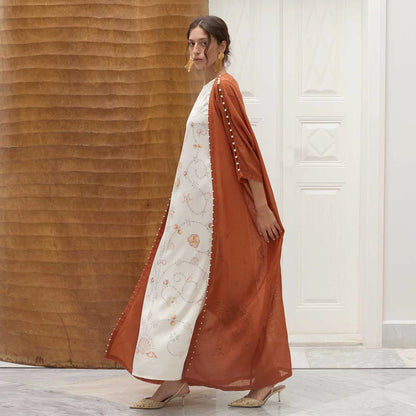PEARL DROPS ON PALM RUST ABAYA