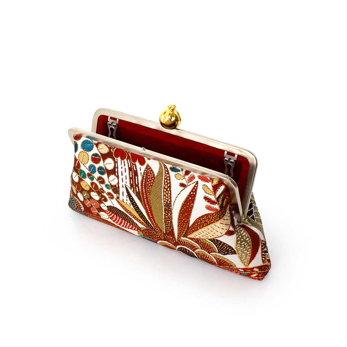 POMEGRANATE ON BROWN JUNGLE CLASSIC BAG