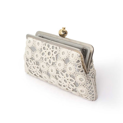 POMEGRANATE WITH CROCHET ON SILVER CLASSIC BAG