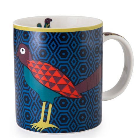 STRAIGHT MUG PORCELAIN BIRDS OF PARADISE 325 ML