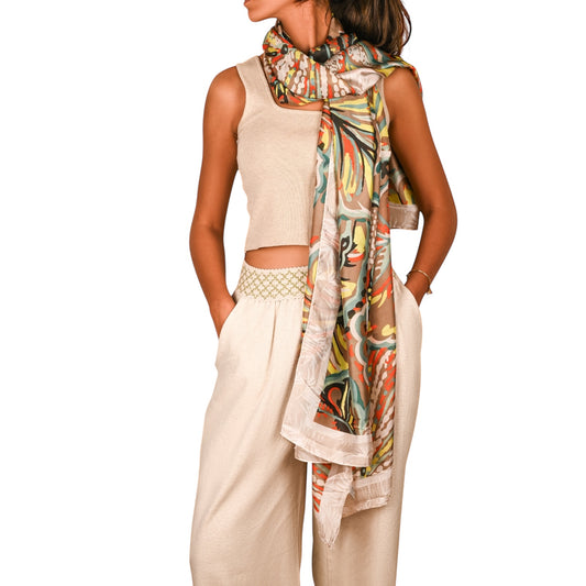BROWN BOTANIC MUSE SCARF