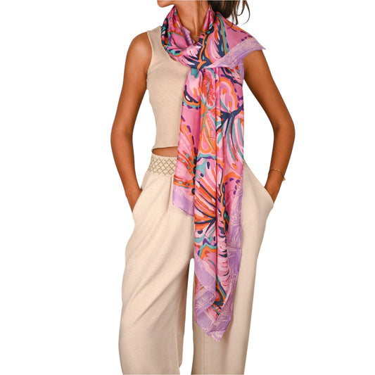 PURPLE BOTANIC MUSE SCARF