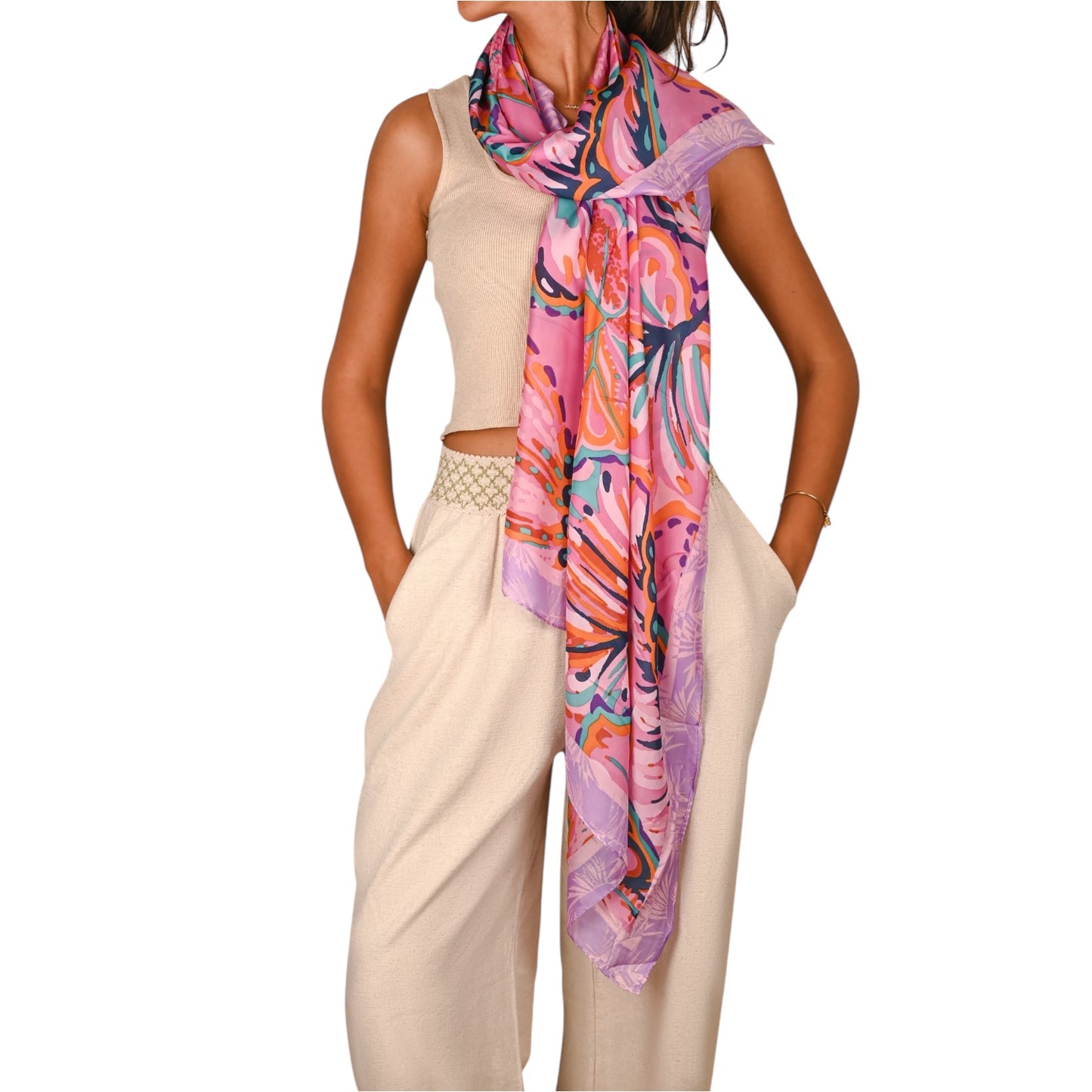 PURPLE BOTANIC MUSE SCARF