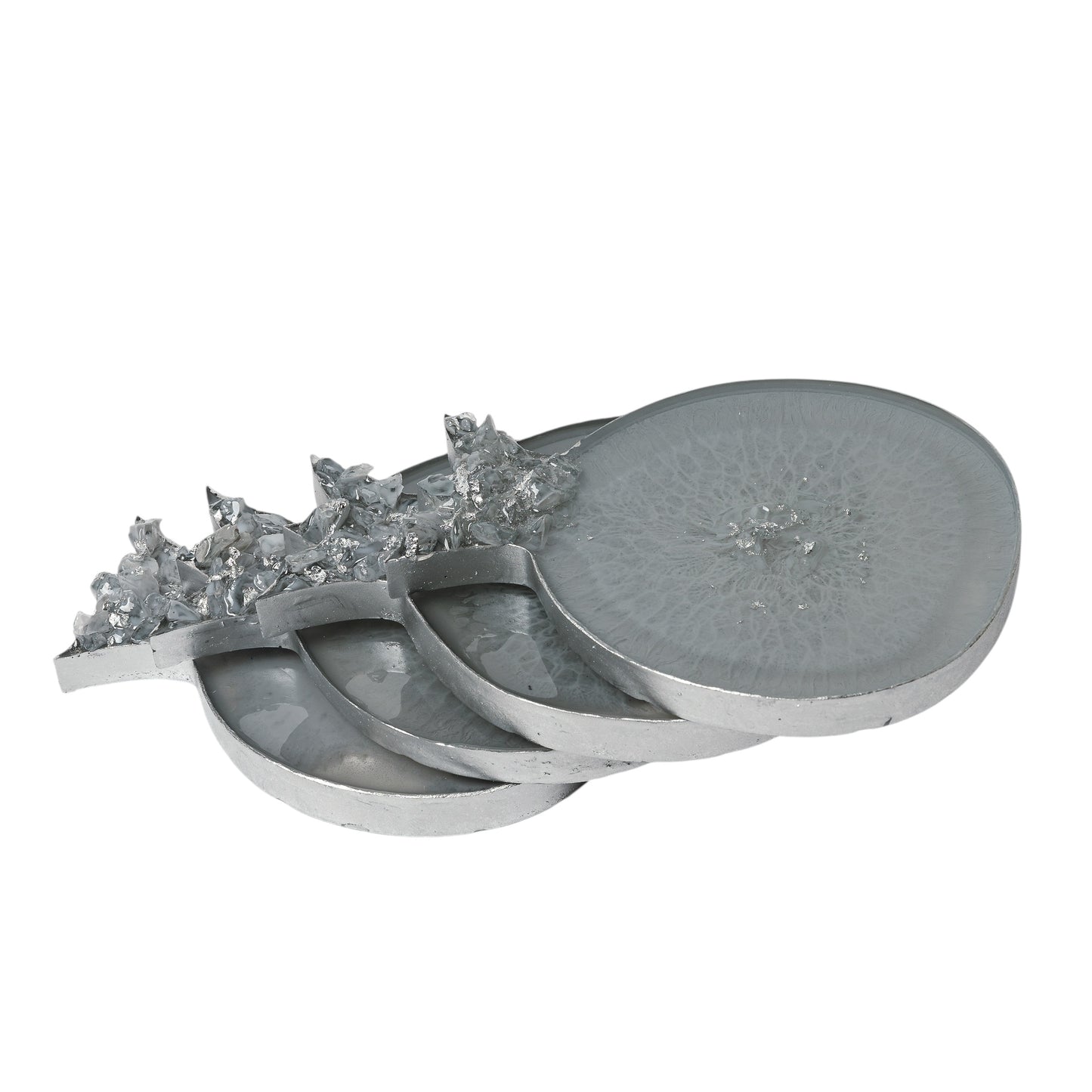 SILVER POMEGRANATE COASTERS