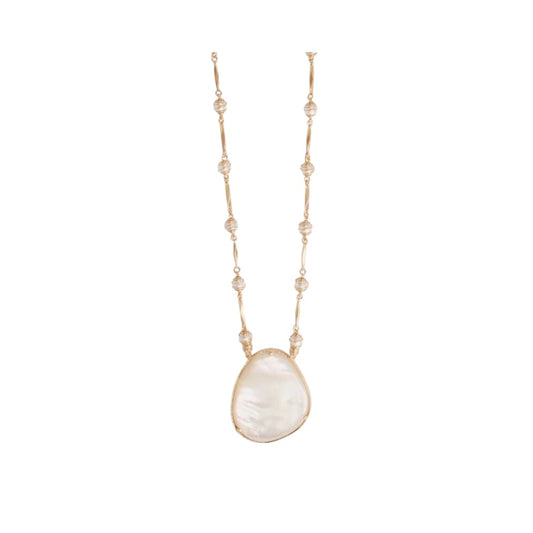 PERLA GIPSEA MOTHER OF PEARL NECKLACE