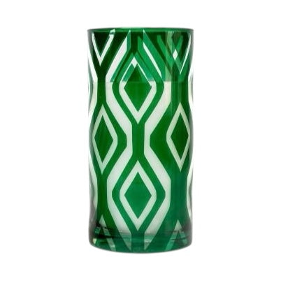 LARGE GREEN IKAT SCENTED CANDLE