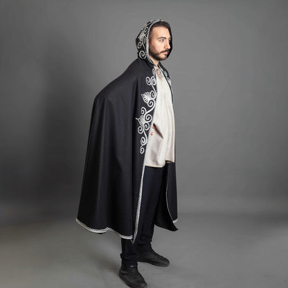 THE ROYAL BLACK WOOL SELHAM WITH SILVER EMBROIDERY