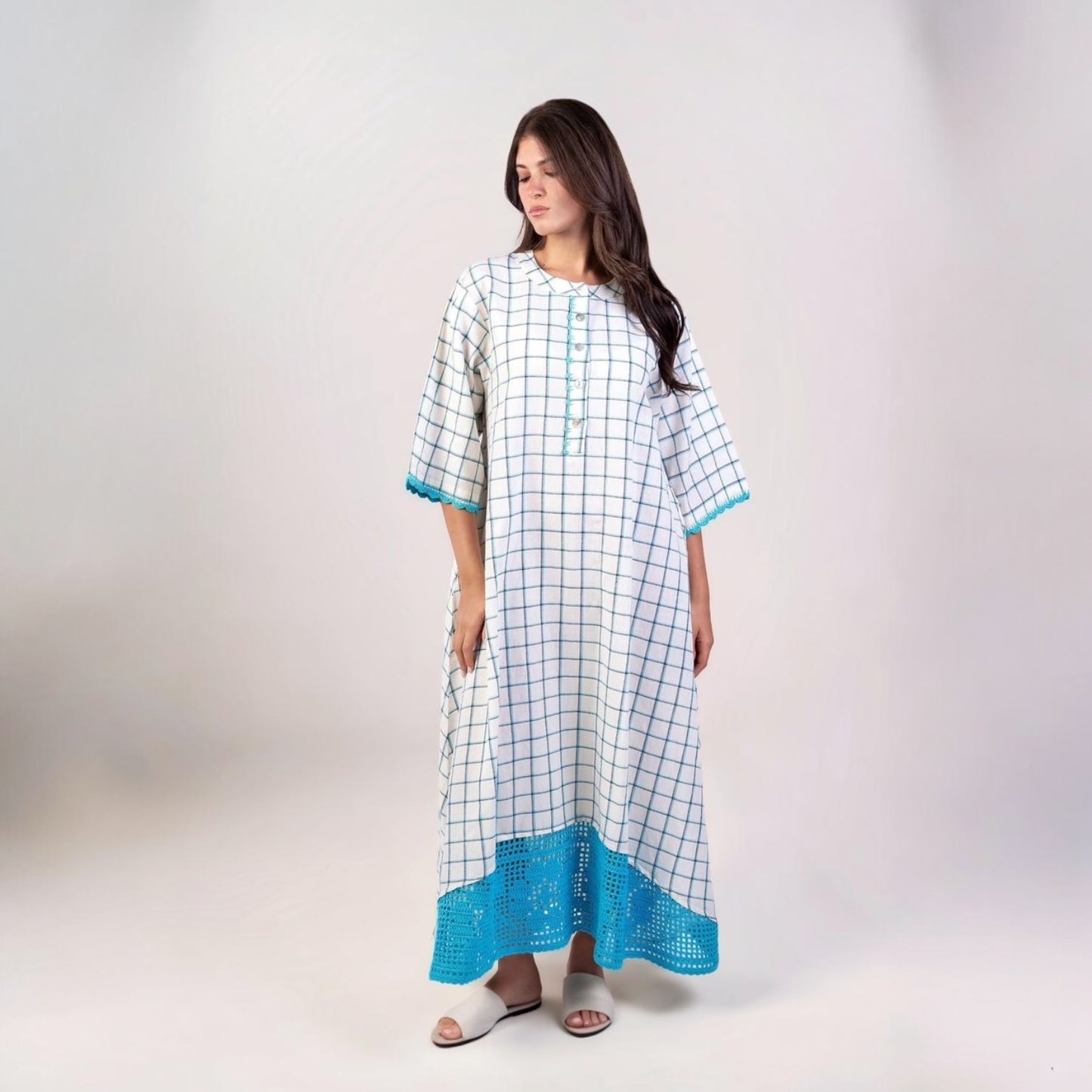 THE NILE CHECK DRESS