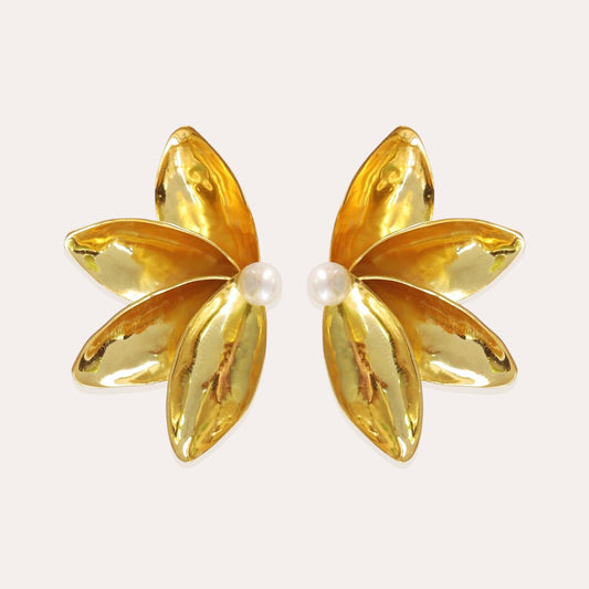 PEARL FLOWER PETALS EARRINGS