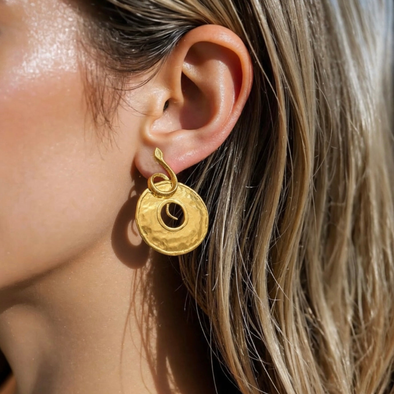 SERPENT HALO EARRINGS