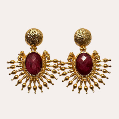 BURGUNDY SOL EARRINGS