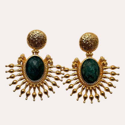 GREEN SOL EARRINGS