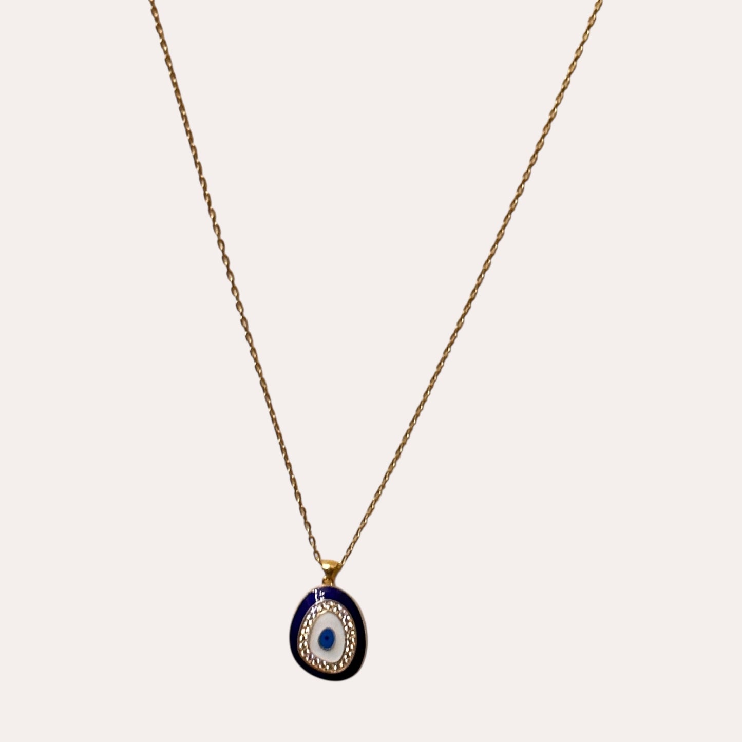 DEEP BLUE EVIL EYE NECKLACE