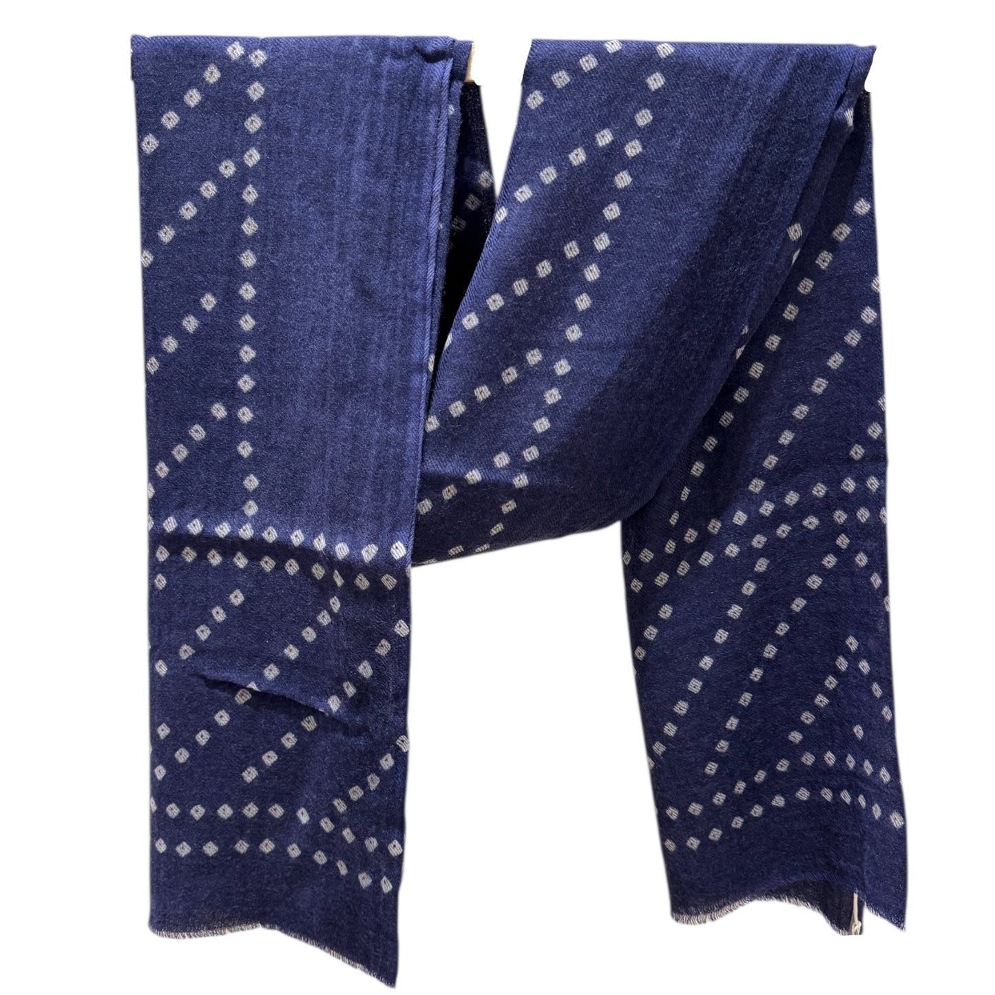 INDIGO BANDHANI WOOL SCARF