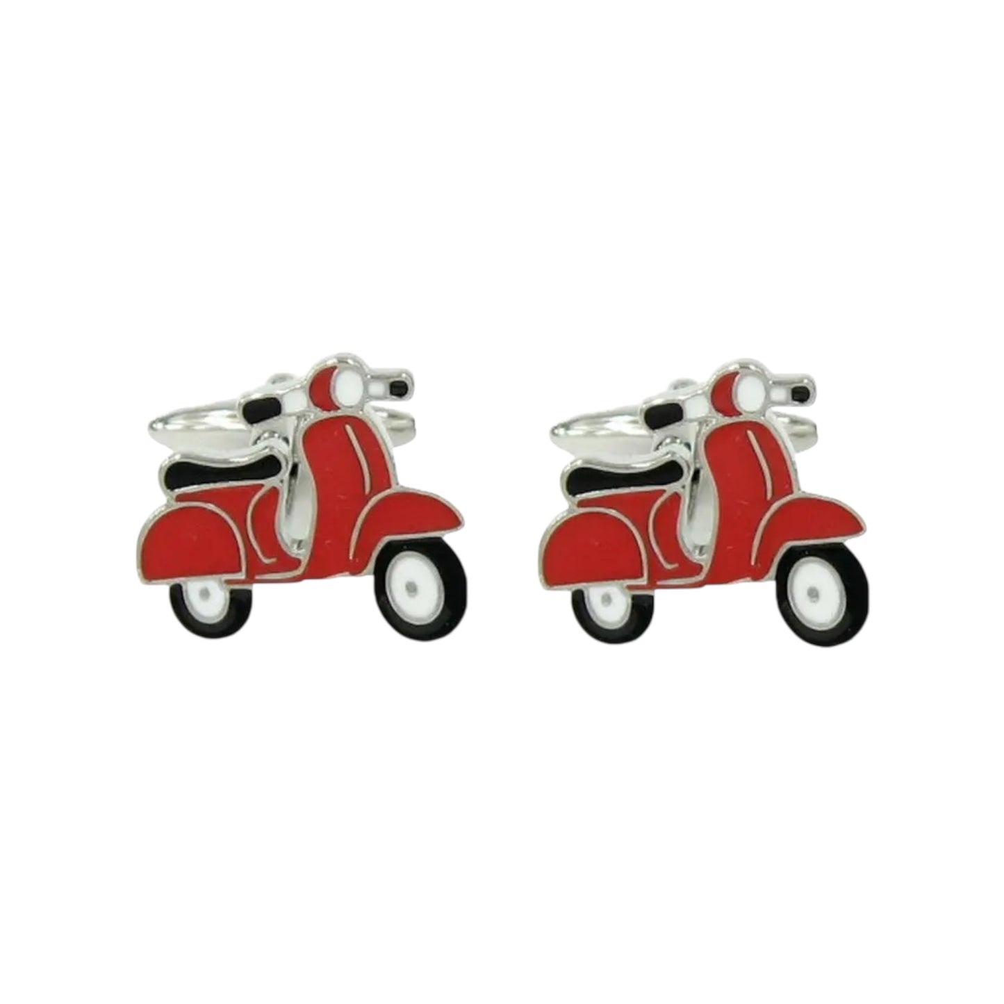 RED MOTOR SCOOTER CUFFLINKS