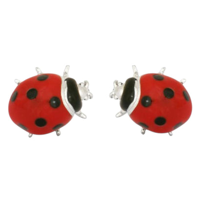 LADYBIRD RHODIUM CUFFLINKS