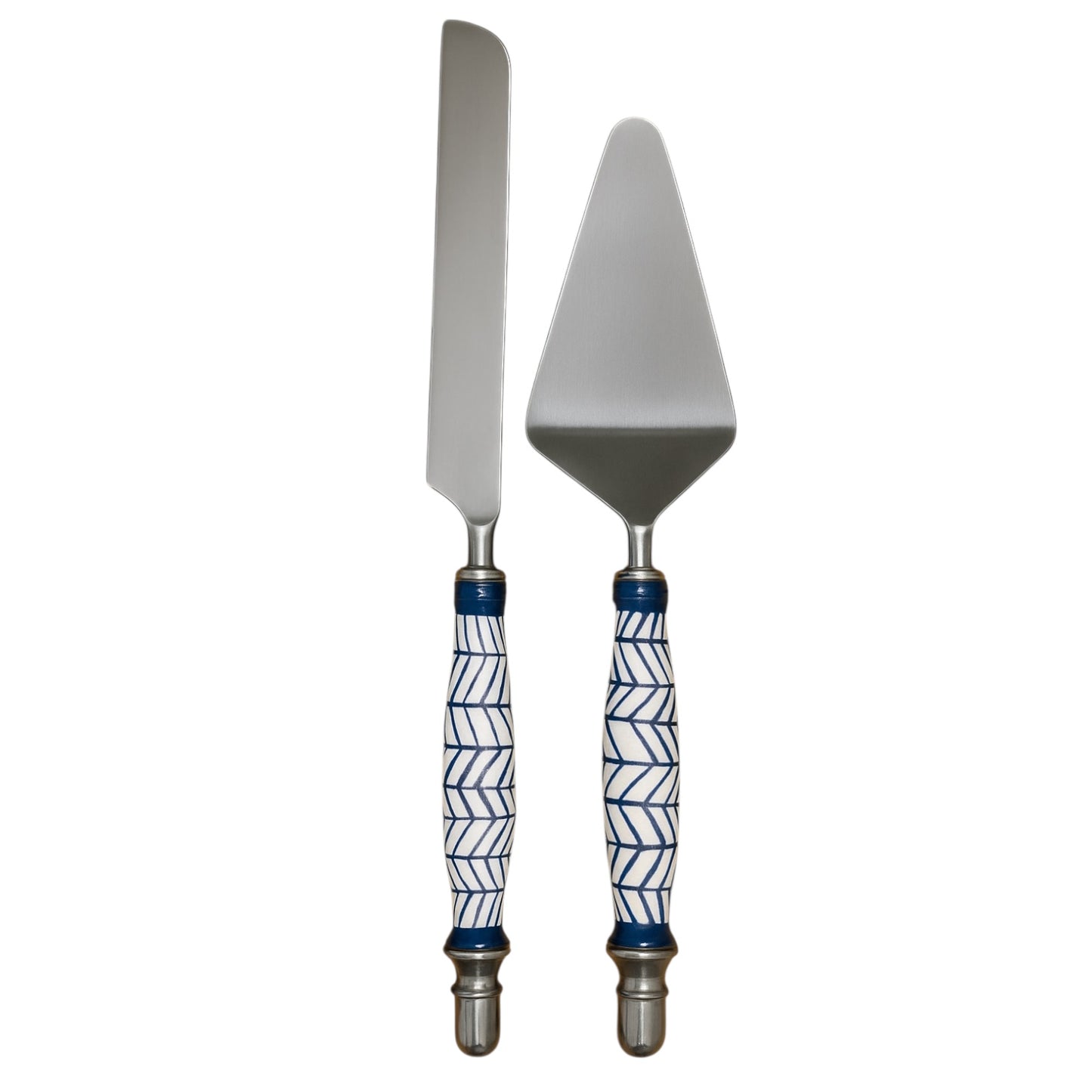 BLUE GEOMETRIC CAKE SET