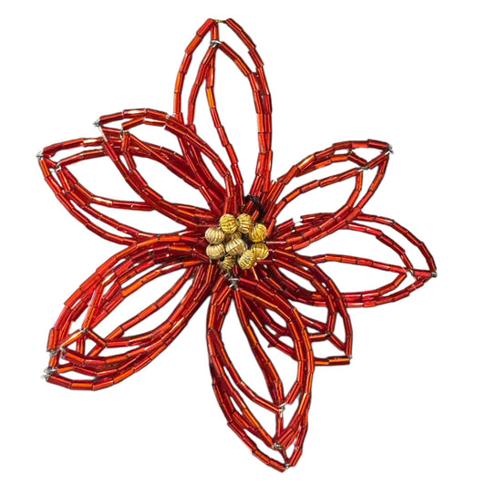 BEADED FLOWER ORNAMENT