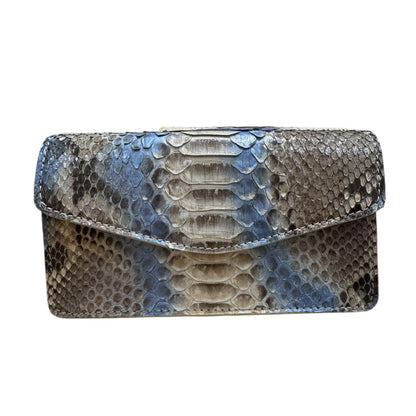 AZURE PYTHON ENVELOPE BAG