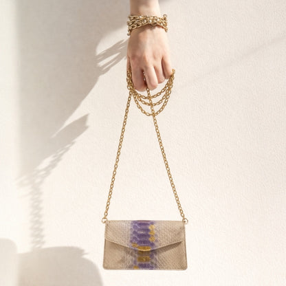 SOLEIL PYTHON ENVELOPE BAG