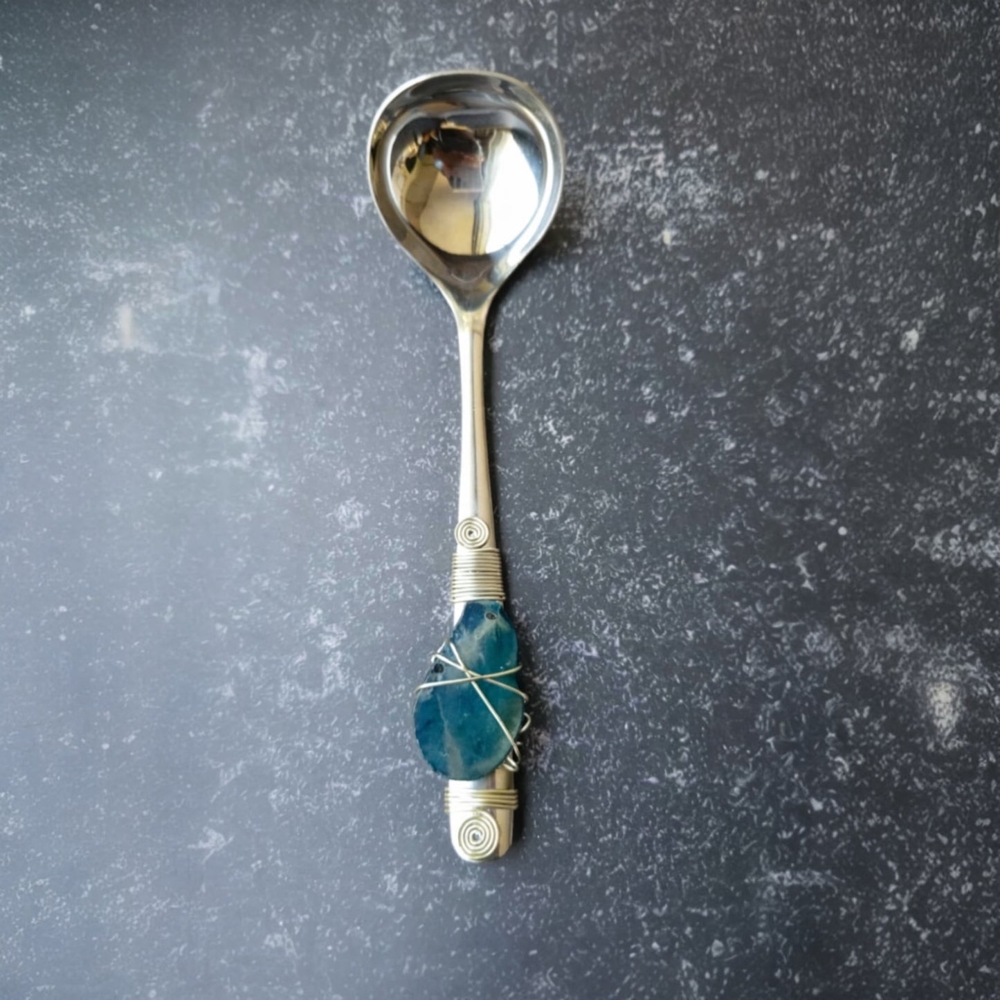 SAUCE LADLE WITH AGATE