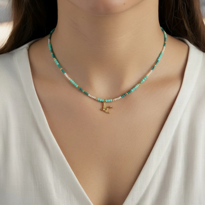 BLUE BIRD NECKLACE