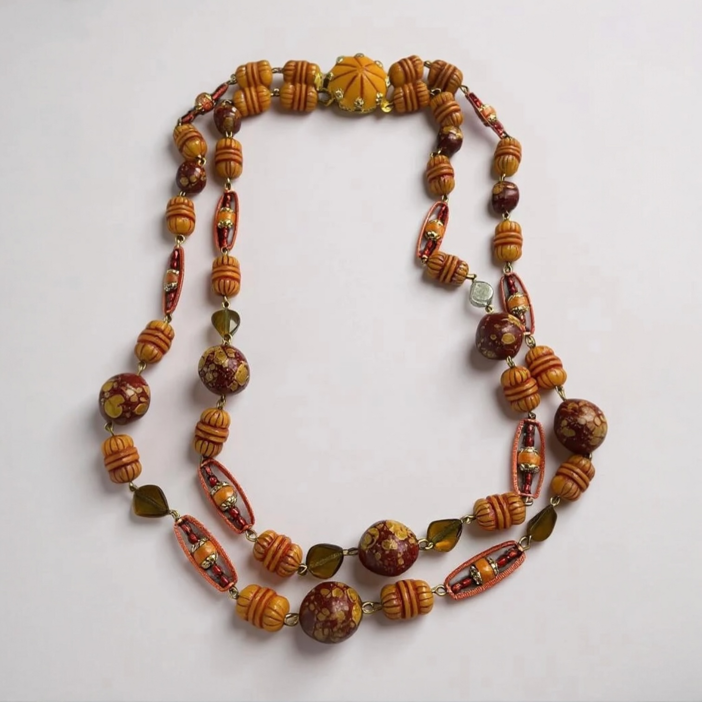 AUTUMN MOSAIC BEADED NECKLACE