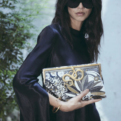 SERPENT ON JUNGLE GRACE CLUTCH