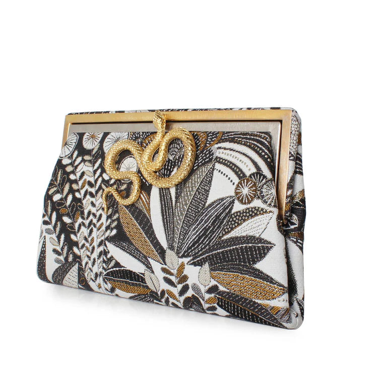 SERPENT ON JUNGLE GRACE CLUTCH