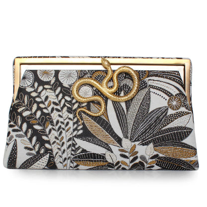 SERPENT ON JUNGLE GRACE CLUTCH
