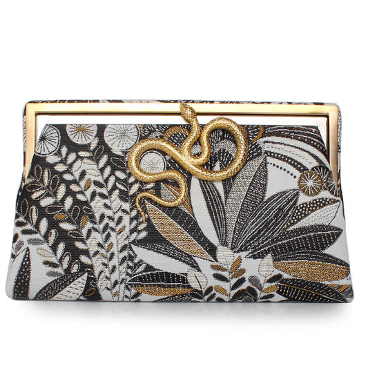 SERPENT ON JUNGLE GRACE CLUTCH