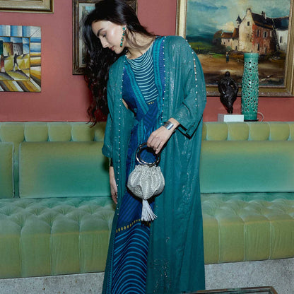 TRIBAL COTTON BLUES VANDA DRESS