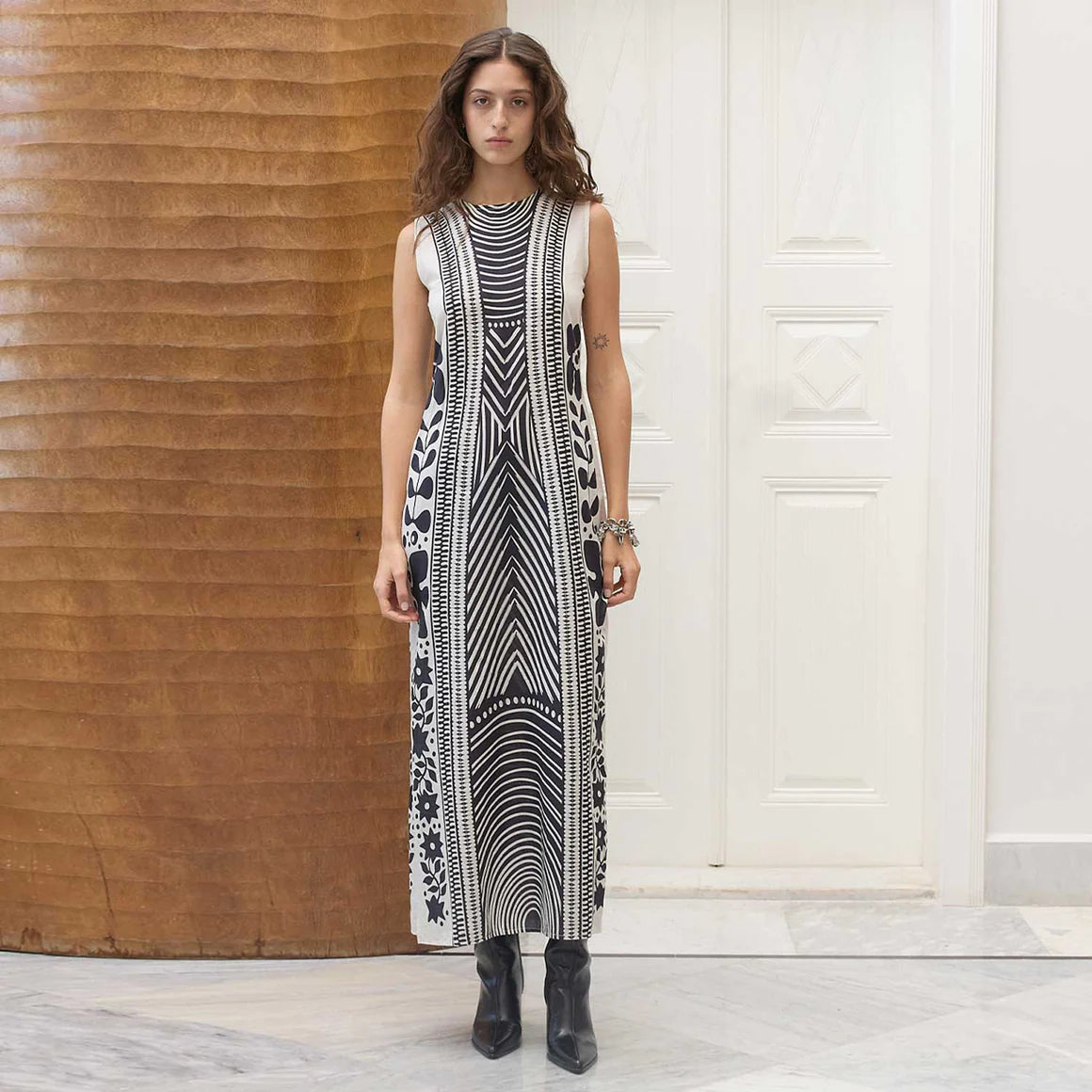 TRIBAL COTTON MONO VANDA DRESS