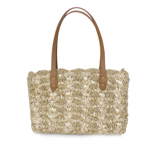 THE RAFFIA SHELL TOTE