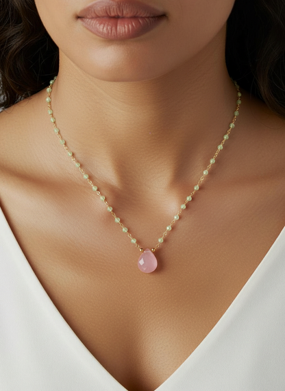 BLUSH DEWDROP NECKLACE