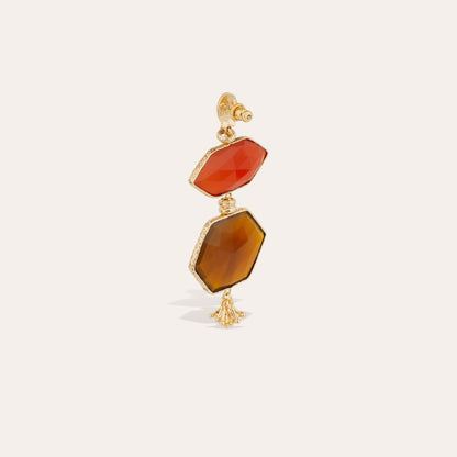 RED YELLOW CALCITE SILENZA EARRINGS