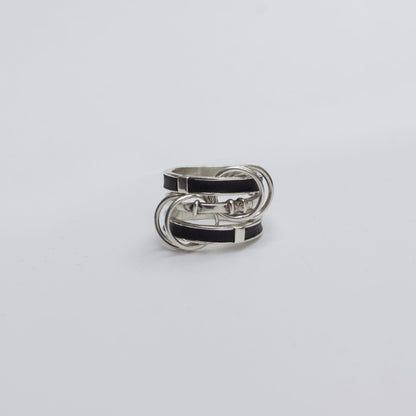 BLACK 3LINK RING