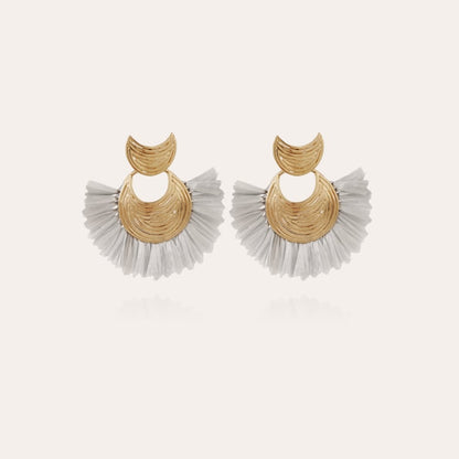 LUNA WAVE RAFFIA EARRINGS