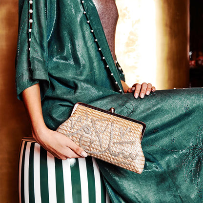 CALLIGRAPHY SILVER ON SILVER SALAM CLASSIC BAG