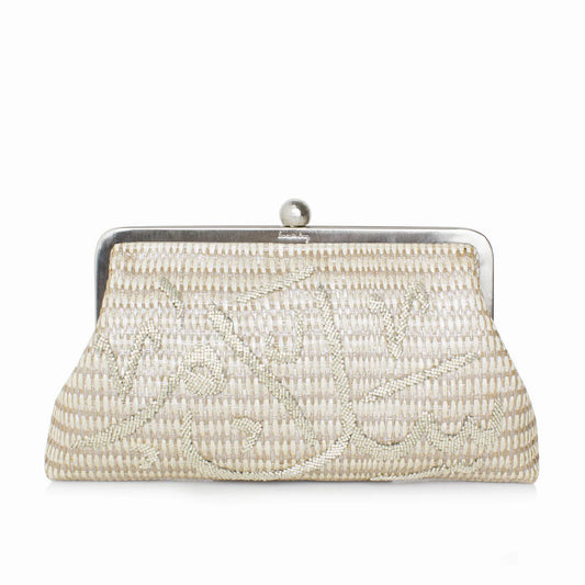 CALLIGRAPHY SILVER ON SILVER SALAM CLASSIC BAG