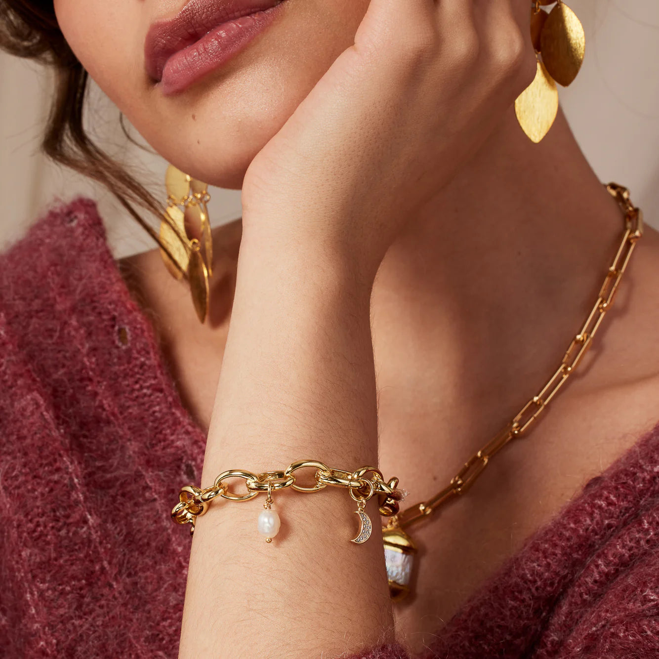 GOLD ELISE CHAIN BRACELET
