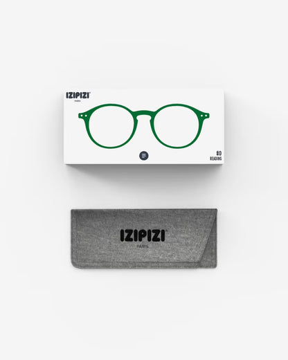 #D GREEN READING GLASSES +2.5